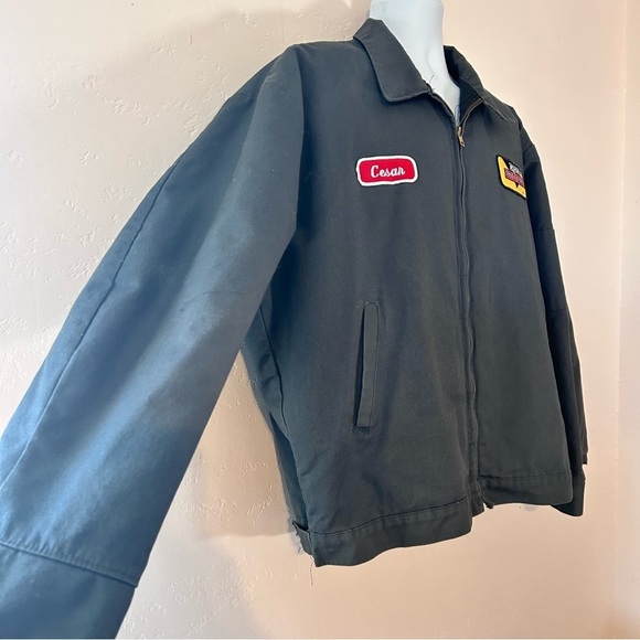 SHOP JACKET Men’s XL Uni-Wear Canvas Jacket Rush Truck Center Ceasar Patches - Picture 4 of 14